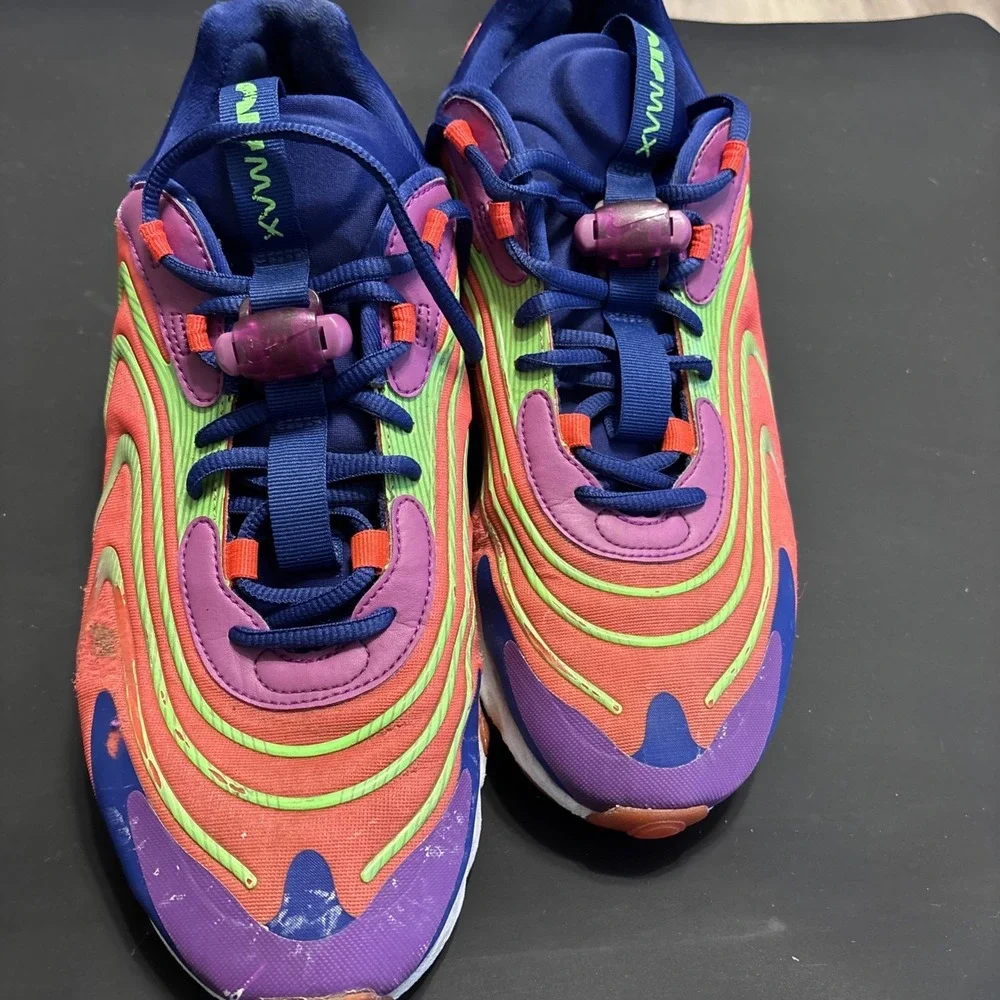 Nike Air Max 270 React ENG CD0113-600 Men's Size 10 Shoes Raspberry Ripple